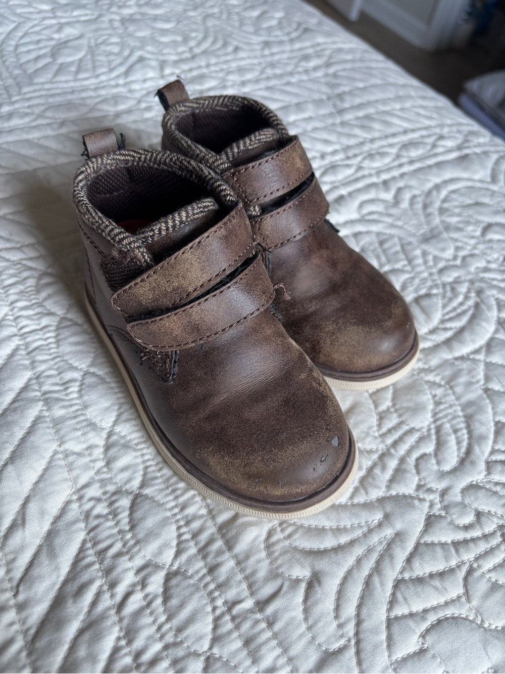 Tucker + Tate Brown Kids Velcro Ankle Boots